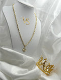 Valdes Luxury Flower Pendant Necklace – 14K Gold Plated Laminated Jewelry
