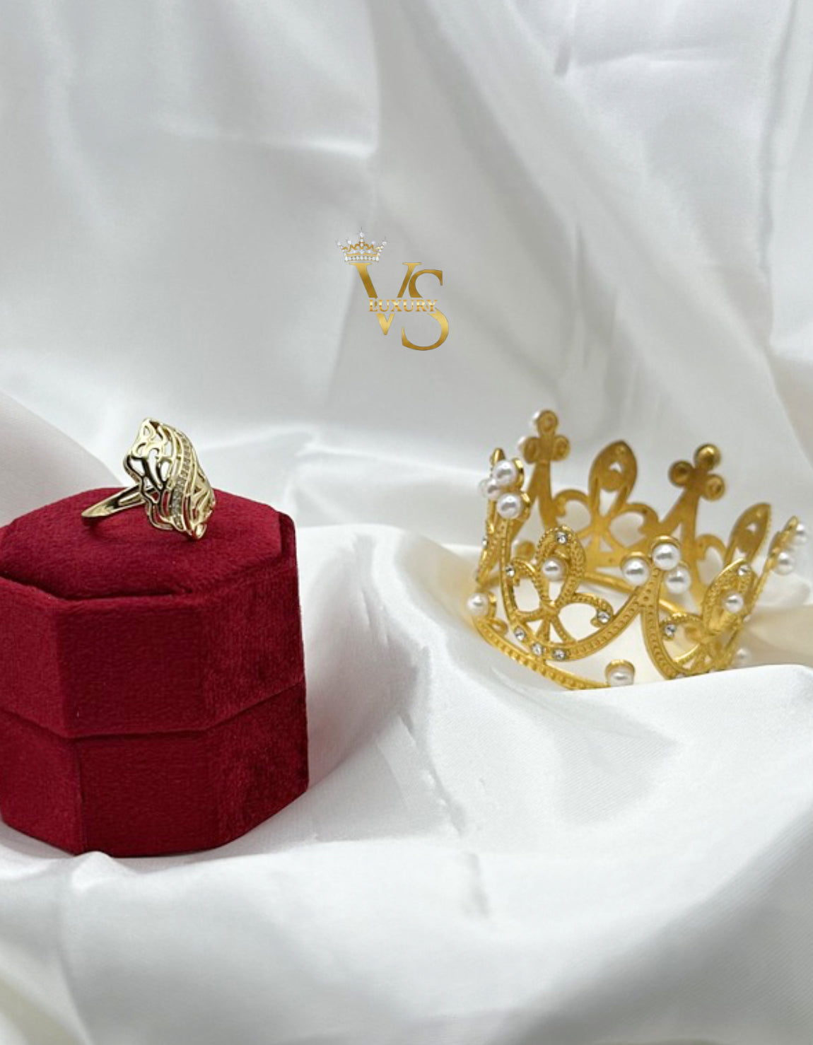 Valdes Luxury Gold Laminated 14K Open Design Elegant Ring High Quality Daily Wear