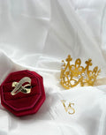 Valdes Luxury 14K Gold Plated Zirconia Wave Ring – High Quality Daily Wear Ring