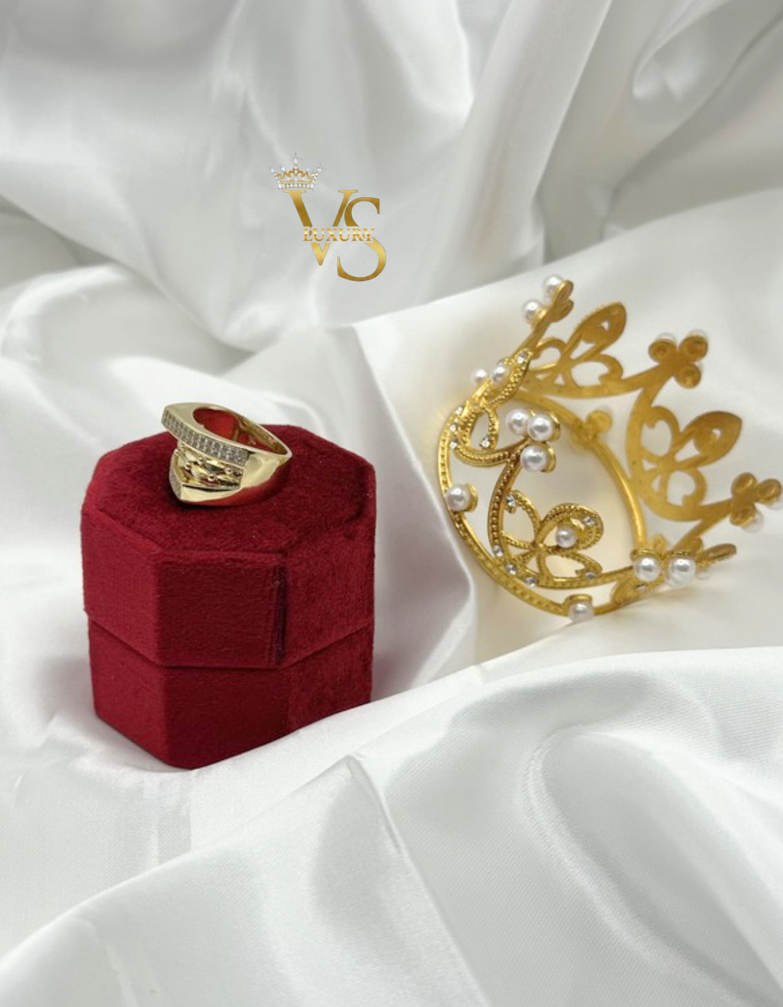 Valdes Luxury Elegant Zirconia Ring – 14K Gold Laminated