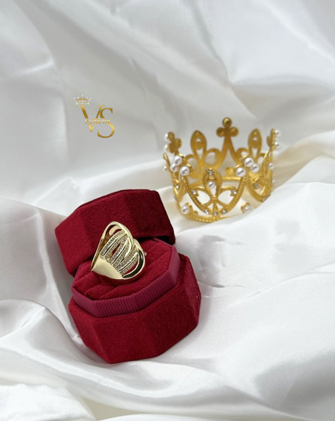 Valdes Luxury 14K Gold Plated Multi Layer Zirconia Ring – High Quality Daily Wear Ring