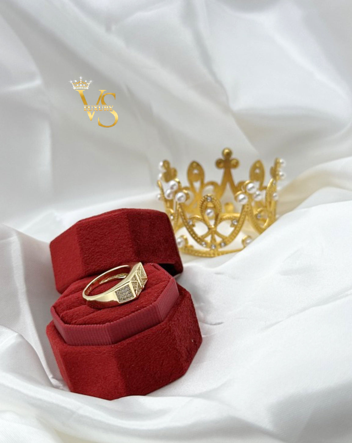 Valdes Luxury 14K Gold Plated Zirconia Men’s Ring – High Quality Daily Wear Ring
