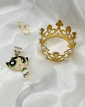 Valdes Luxury Cartoon Girl Enamel Pendant – 14K Gold Plated, High Quality Everyday Jewelry