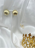Valdes Luxury Shell Stud Earrings – 14K Gold Plated