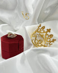 Valdes Luxury Elegant Zirconia Wave Ring – 14K Gold Laminated