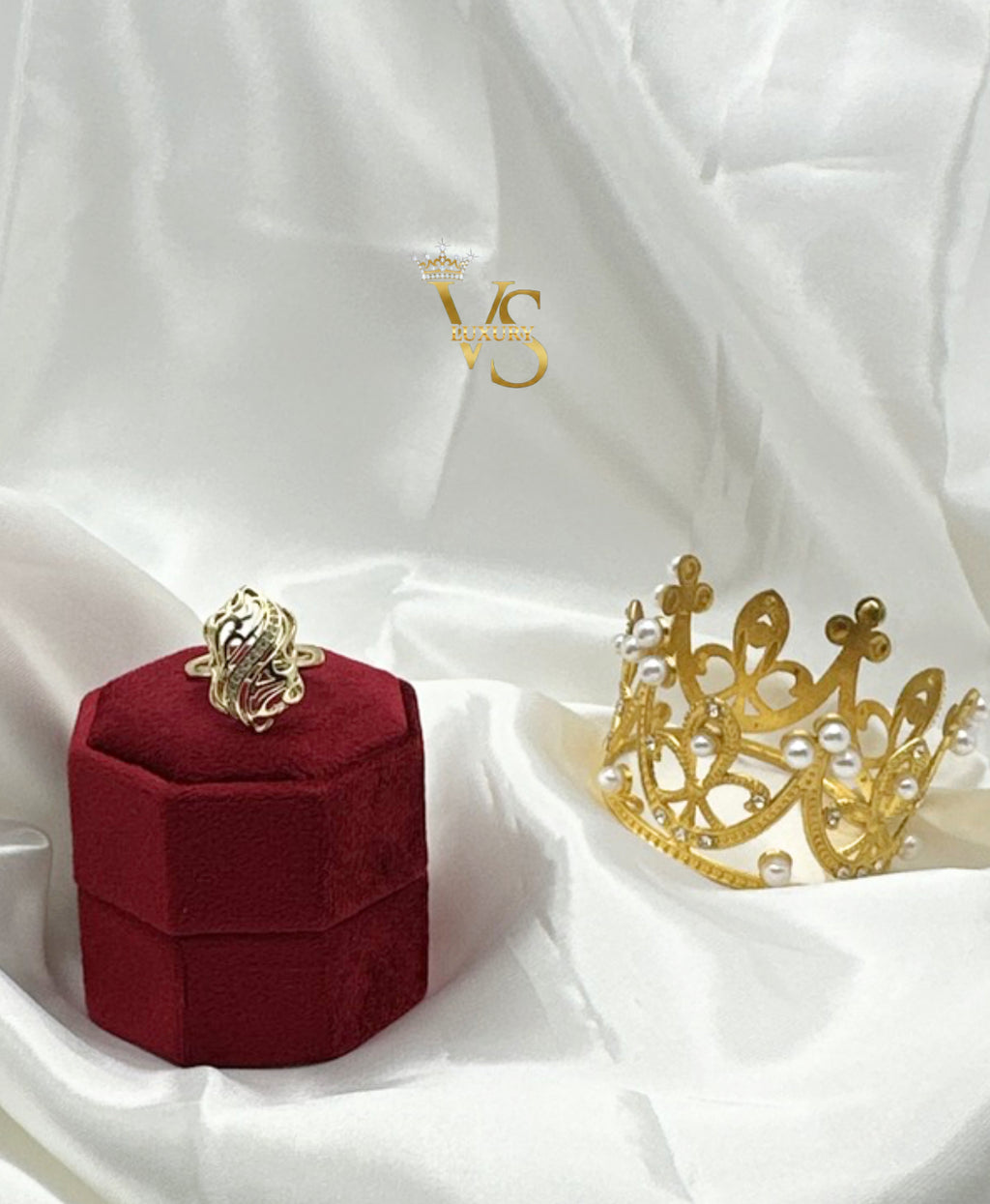 Valdes Luxury Gold Laminated 14K Open Design Elegant Ring High Quality Daily Wear
