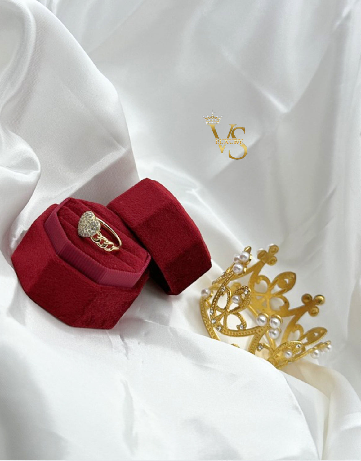 Valdes Luxury 14K Gold Plated Heart Zirconia Ring – High Quality Daily Wear Ring