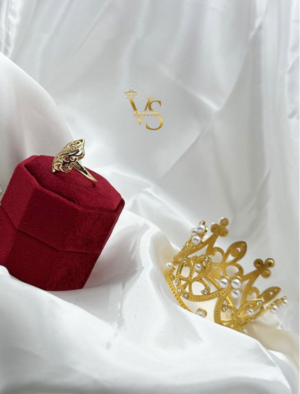 Valdes Luxury Gold Laminated 14K Open Design Elegant Ring High Quality Daily Wear