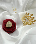 Valdes Luxury Adjustable Zirconia Band Ring – 14K Gold Laminated Open Ring