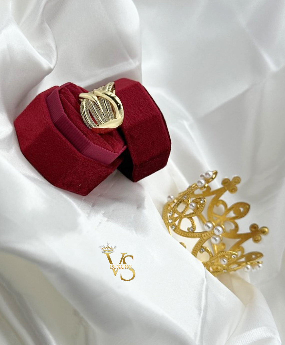 Valdes Luxury 14K Gold Plated Multi Layer Zirconia Ring – High Quality Daily Wear Ring