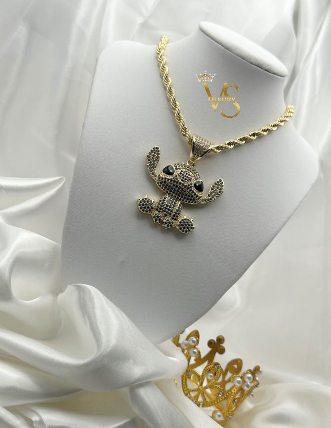 Valdes Luxury Cartoon Character Pendant Chain – 14K Gold Plated, High Quality Everyday Jewelry