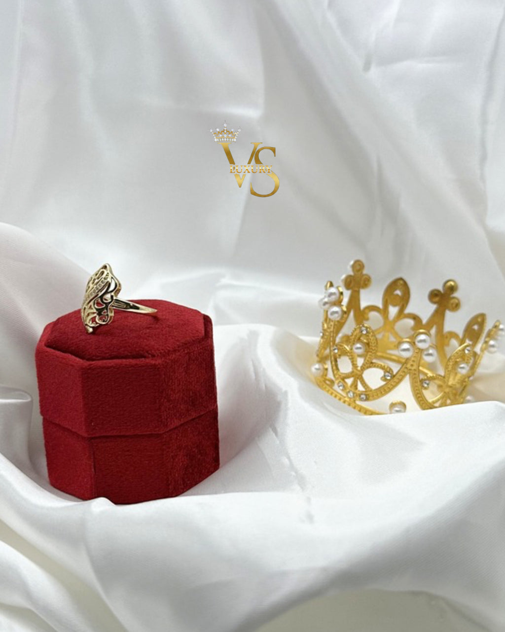 Valdes Luxury Gold Laminated 14K Open Design Elegant Ring High Quality Daily Wear